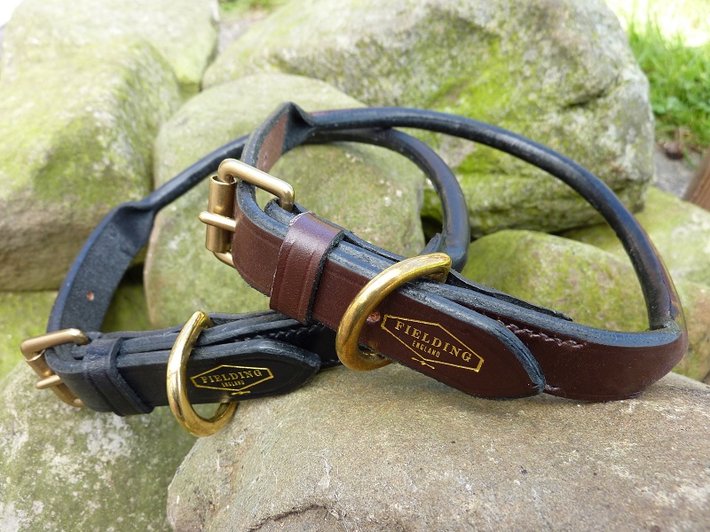 Rolled leather best sale dog collar